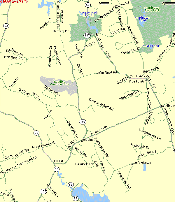 Maps of Redding, Connecticut (CT)